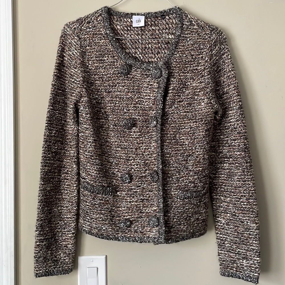 CAbi Ritz Chunky Knit Sweater size Med
